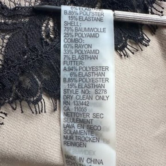 Nue By Shani Black & Nude Lace Cocktail Dress w/ Built-in Shapewear Size 4 NWT - Picture 9 of 12